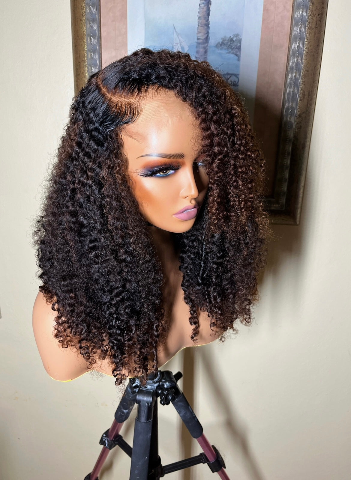 RAW BURMESE TIGHT CURLY 5x5 HD GLUELESS CLOSURE UNIT (CUSTOM ORDER)